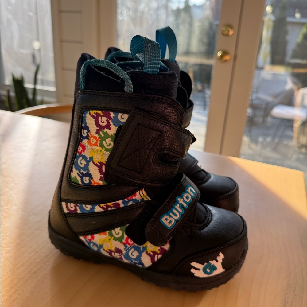 Burton Kids' Black and Multicolor Snow Boots